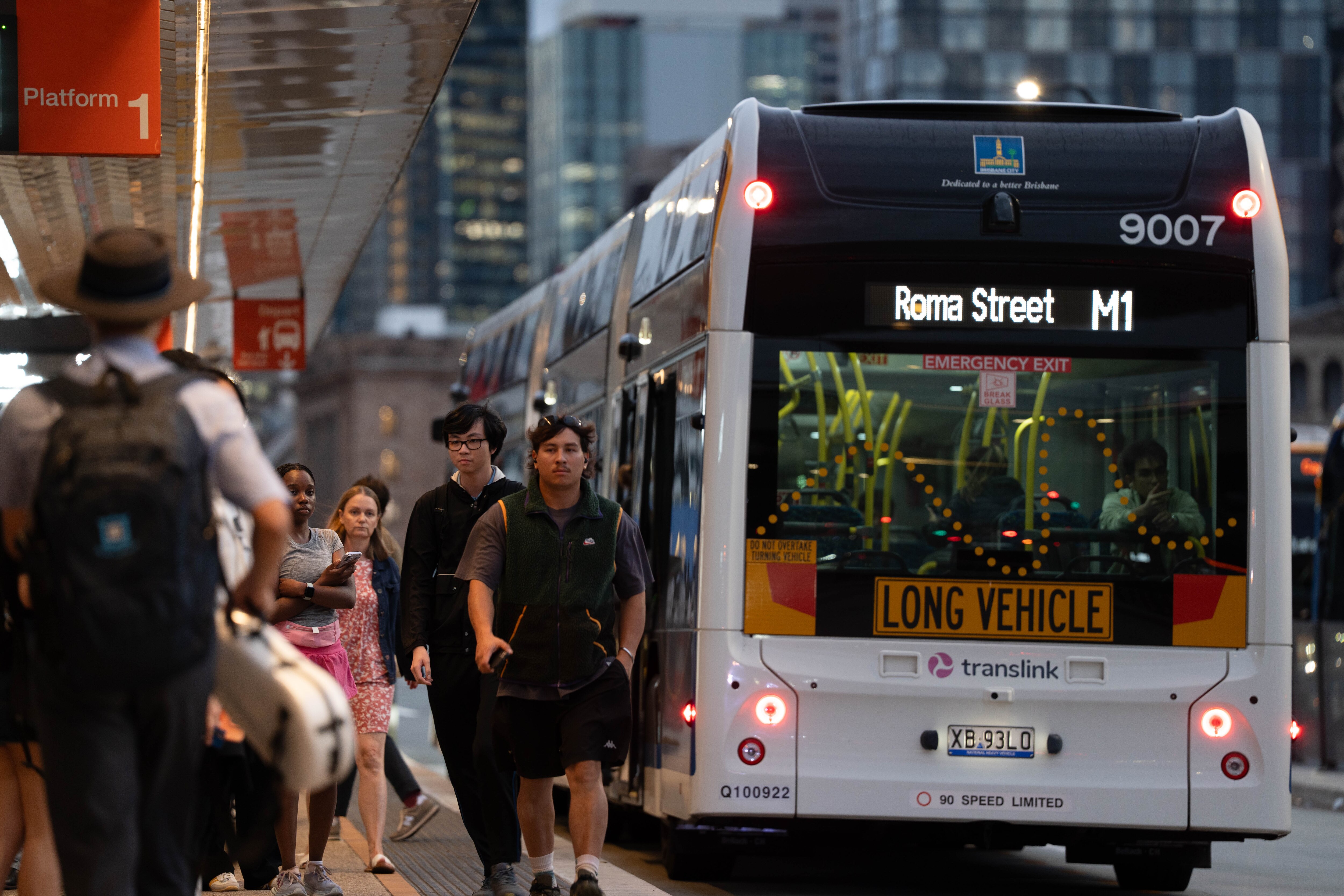 People waiting for a bus