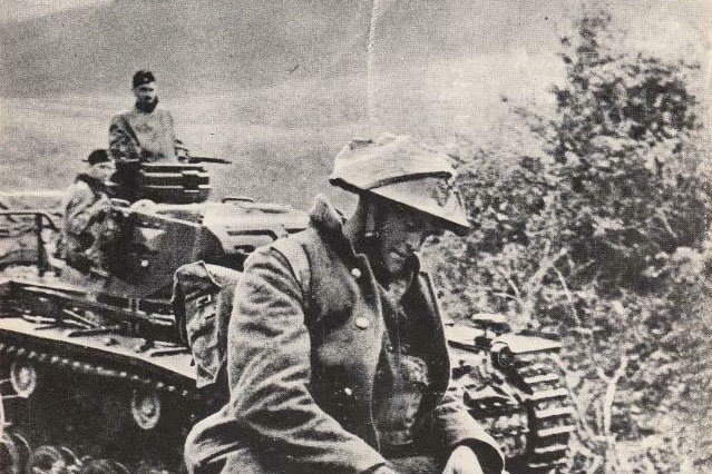 Allied soldier captured near Mount Olympus
