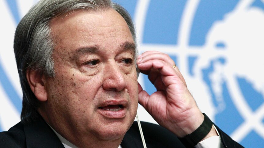A file photo of former UNHCR chief Antonio Guterres.