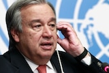 A file photo of former UNHCR chief Antonio Guterres.