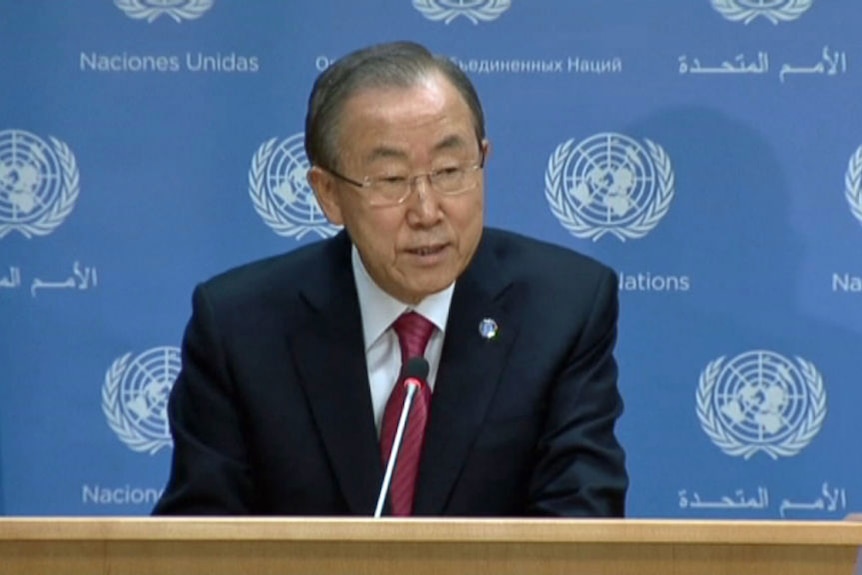 UN Secretary General Ban Ki-moon pays tribute to Nelson Mandela