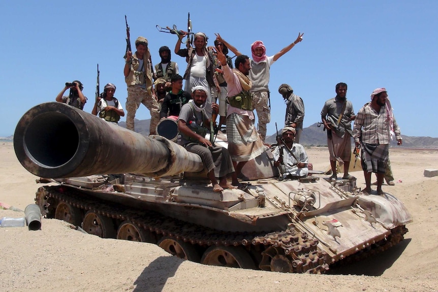 Anti-Houthi fighters