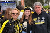 Cheryl Critchley with her husband and daughter at a sports event in a story about talking to teens about alcohol.