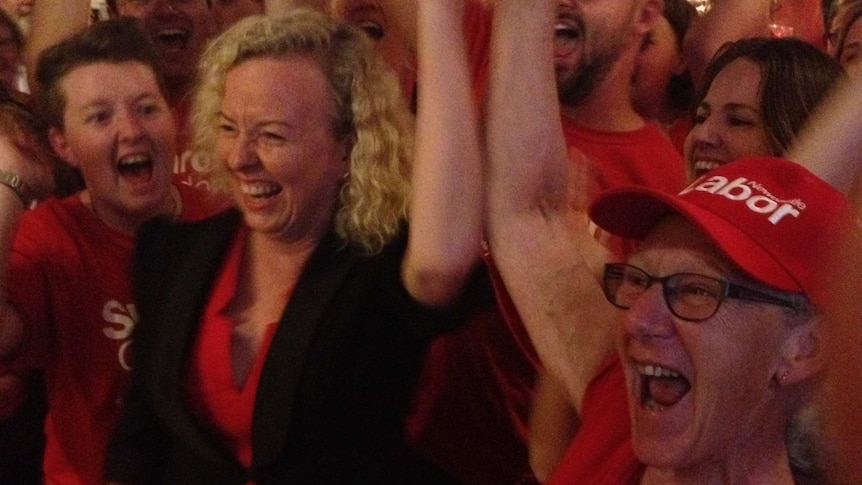 Labor's Sharon Claydon declares victory in the seat of Newcastle.