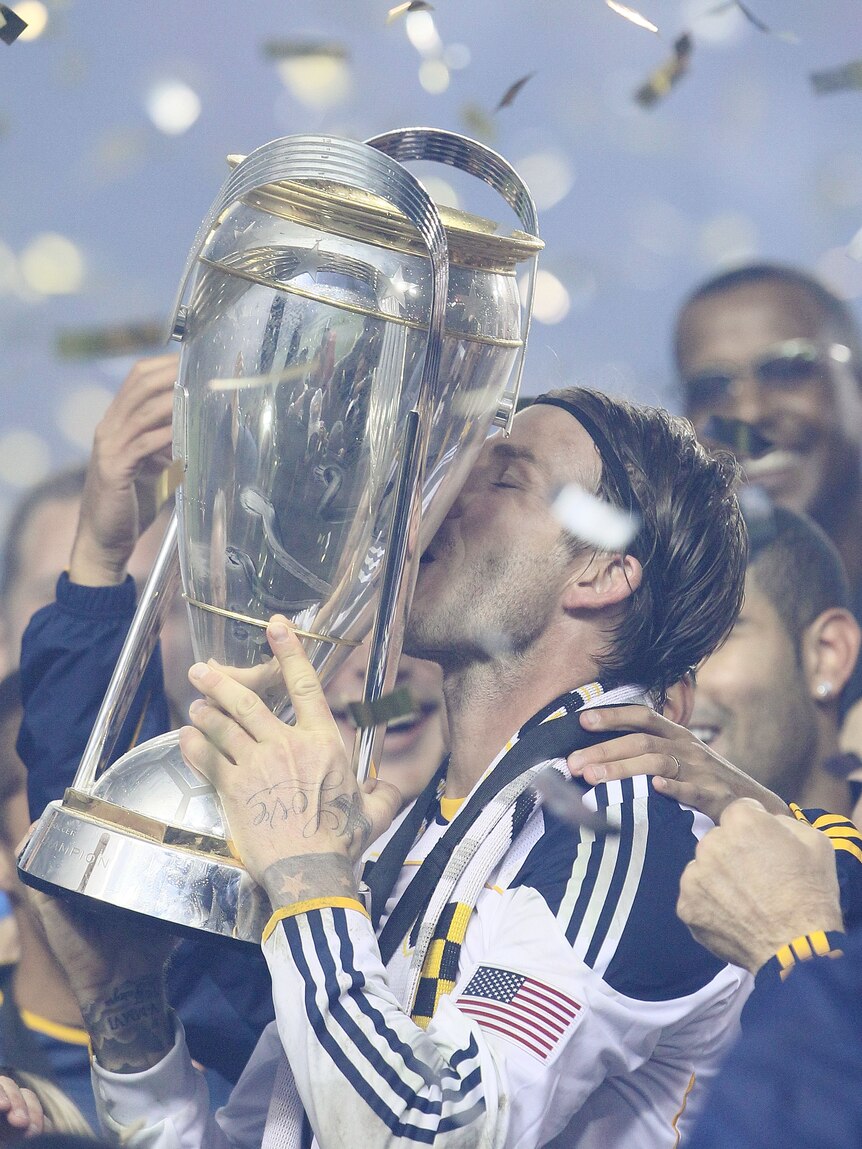 David Beckham has signed on for another two years with LA Galaxy in the MLS.