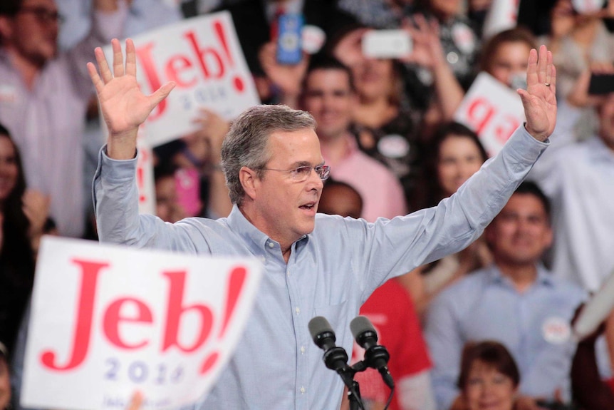 Jeb's going to have to do a lot more than go back in time in order to gain attention.