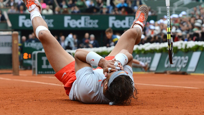 Nadal celebrates winning eighth French Open