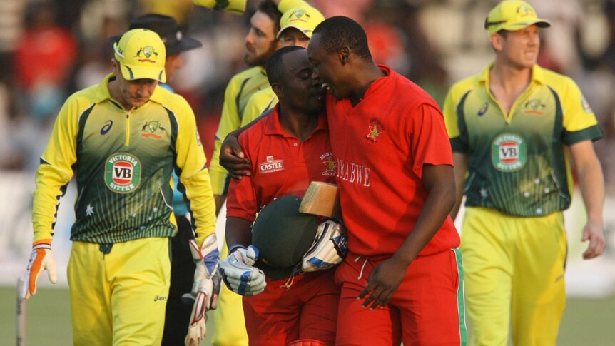 Zimbabwe celebrates rare win over Australia