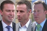Tasmanian Premier David Bartlett, Greens Leader Nick McKim and Liberals Leader Will Hodgman (L to R)
