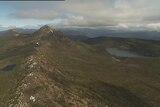 aerial view of Tasmania's Wilderness World Heritage Area
