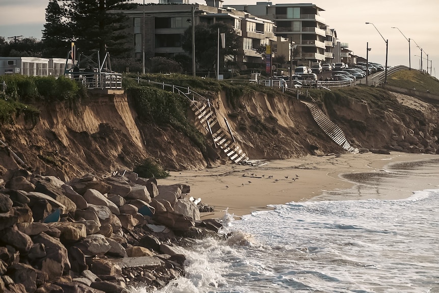 Coastal erosion caused by recent floods