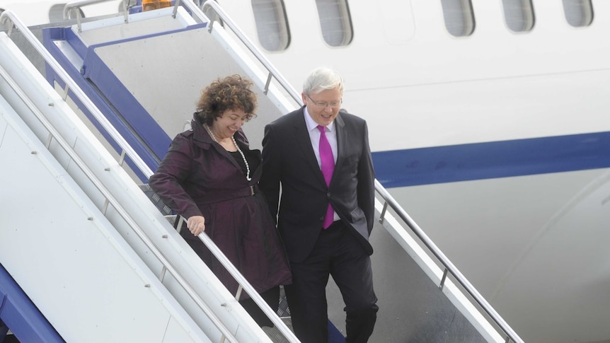 Kevin Rudd and Therese Rein