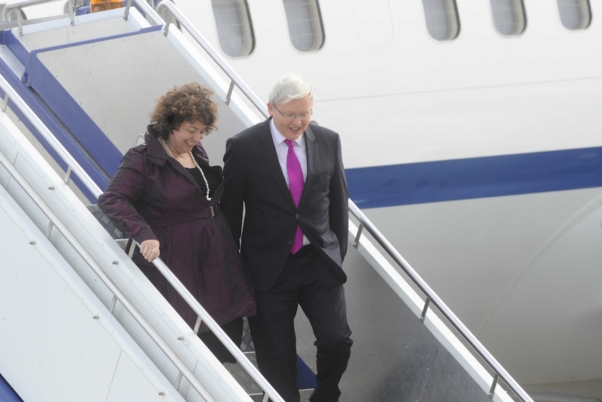 Kevin Rudd and Therese Rein