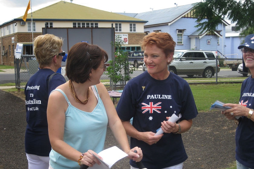 Pauline Hanson at Boonah polls