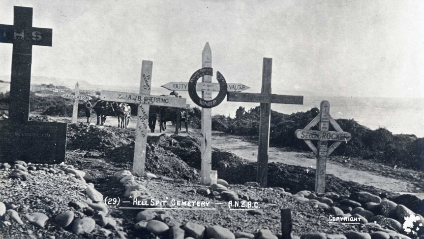 Hell Spit cemetery at the Gallipoli Peninsula.