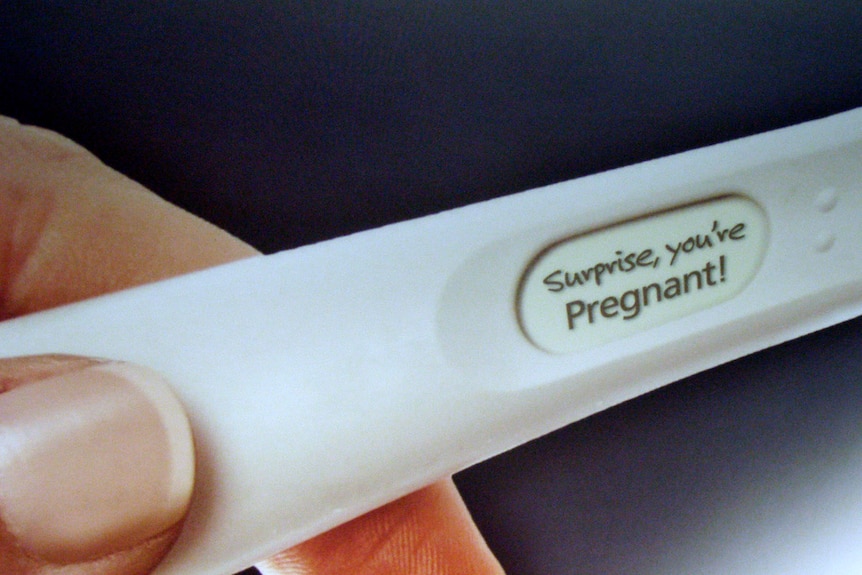 A pregnancy test stick