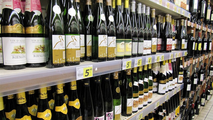 Wine is available for sale in European supermarkets, now South Australian supermarks