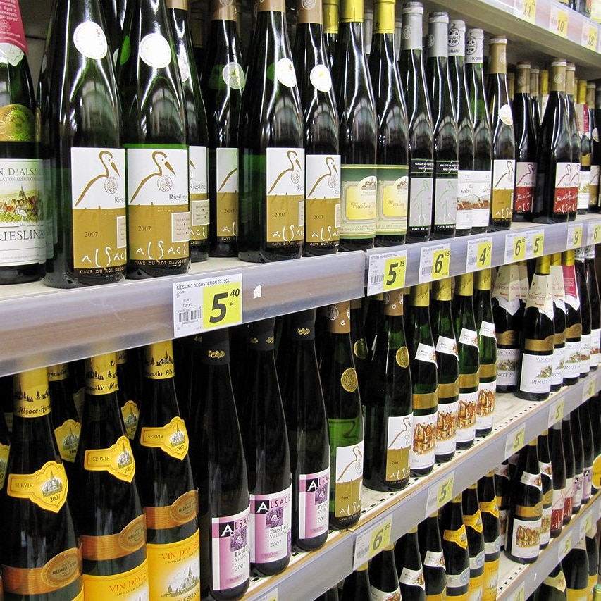 Wine is available for sale in European supermarkets, now South Australian supermarks