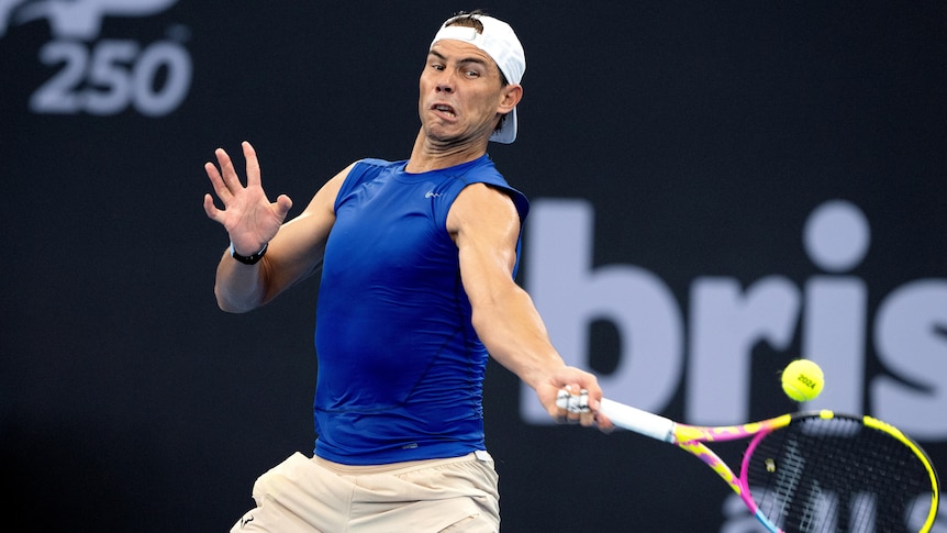 Der fitte und „intensive“ Rafael Nadal beeindruckt beim Training mit Andy Murray im durchnässten Brisbane International