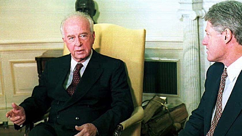 Yitzak Rabin was killed 12 years ago (file photo).