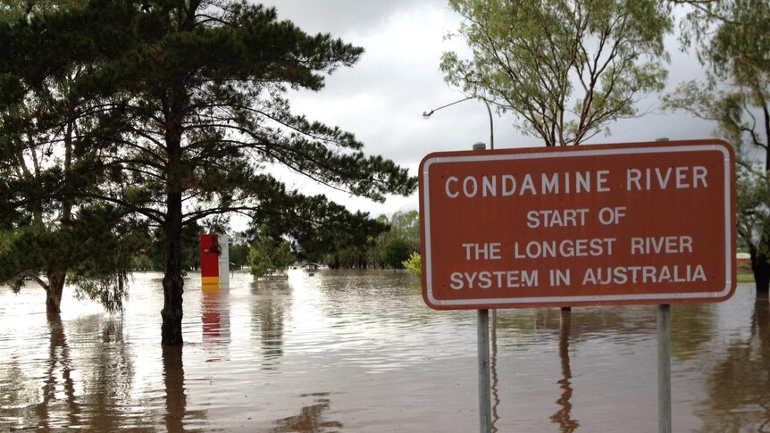 The Condamine River flooding.