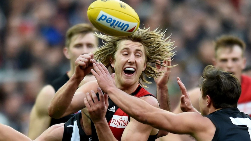 Essendon's Dyson Heppell against Collingwood at the MCG on September 6, 2015.