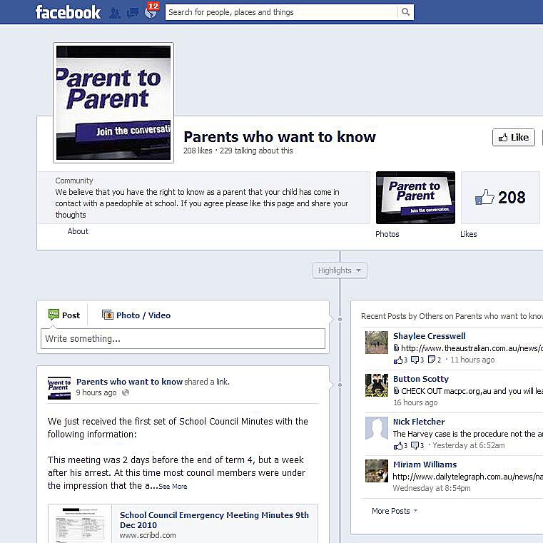School council minutes have been put on Facebook