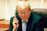 Rudd on the phone