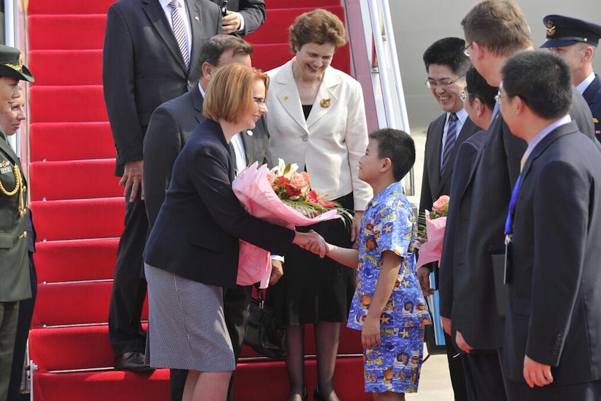 Julia Gillard arrives in Sanya, China