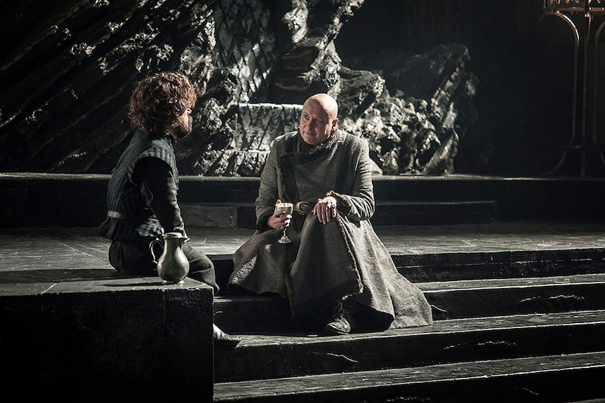 Varys and Tyrion talk on Dragonstone