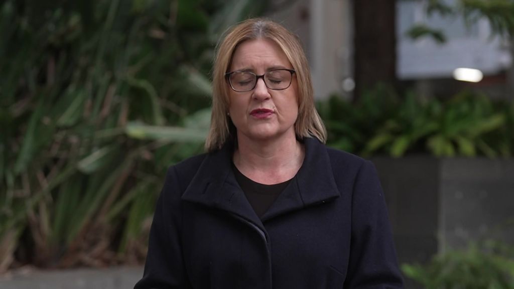 Jacinta Allan speaking. 