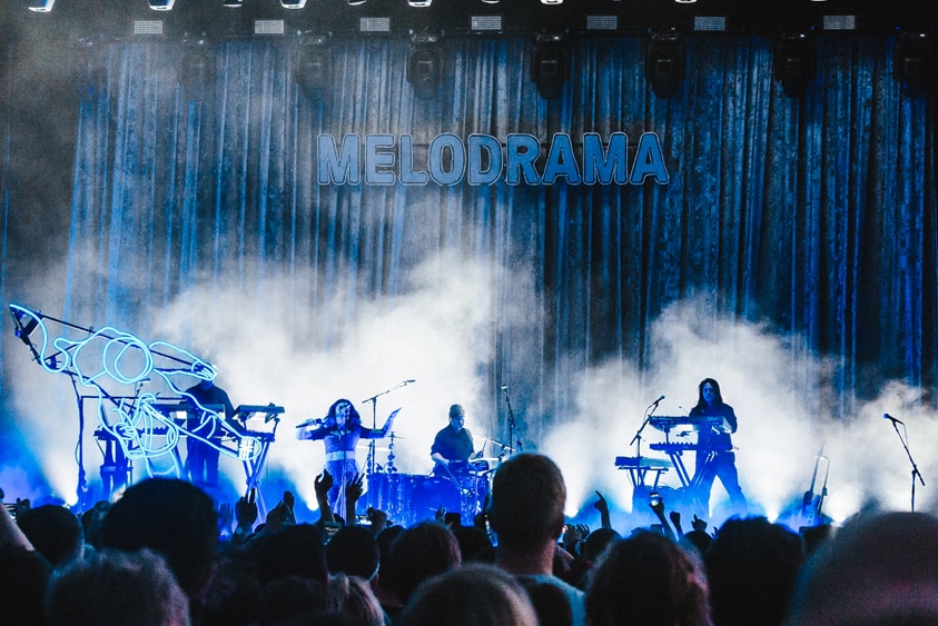 Lorde performing live at the Sydney Opera House Forecourt in November 2017