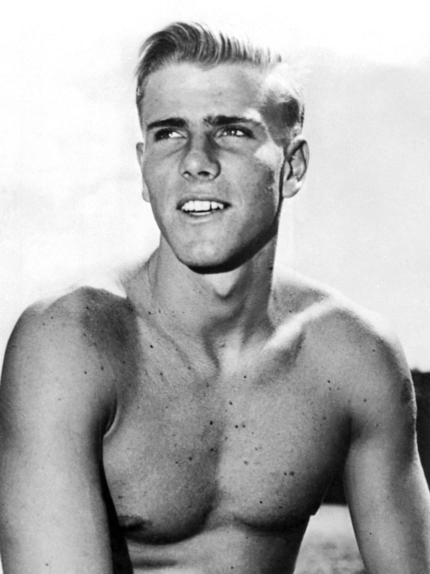 Australian swimmer Murray Rose during the Olympic Games in Melbourne, 1956.