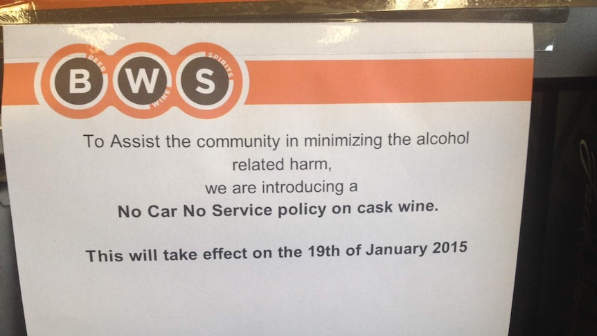 BWS stores' new alcohol policy