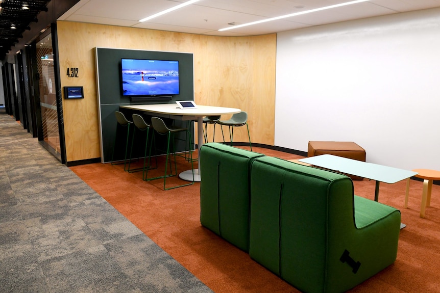 A meeting room at a bank's headquarters
