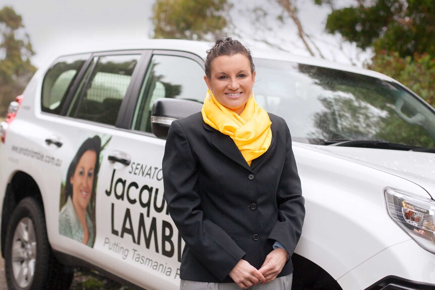 Jacqui Lambie and her electoral car