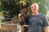 Brisbane race horse trainer Harold Hayes and mare Lead Husson