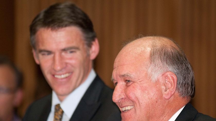 Tony Windsor (right) and Rob Oakeshott