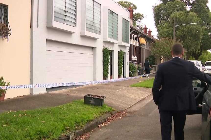 Police tape outside a home