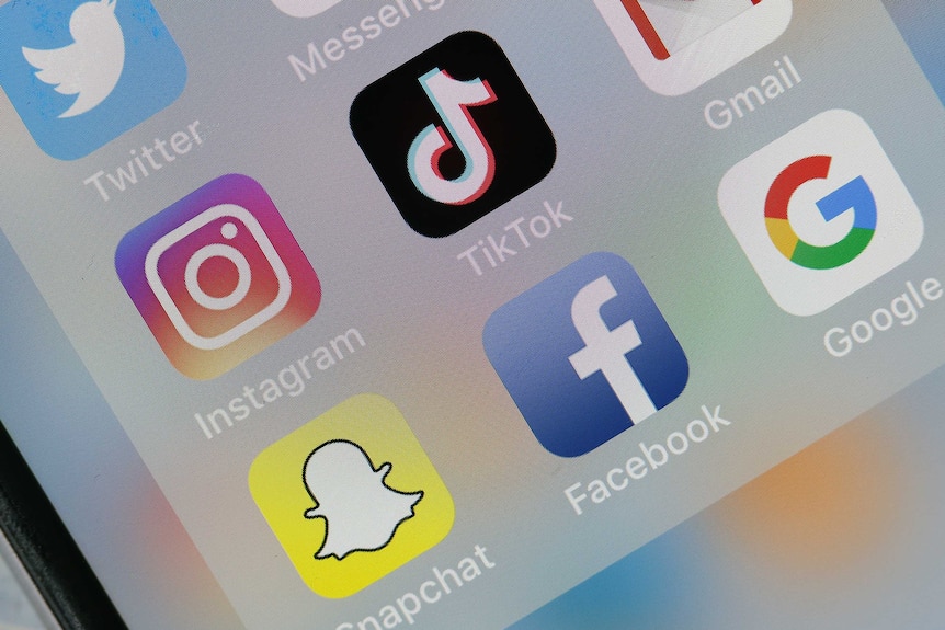 A screenshot displaying social media app logos.