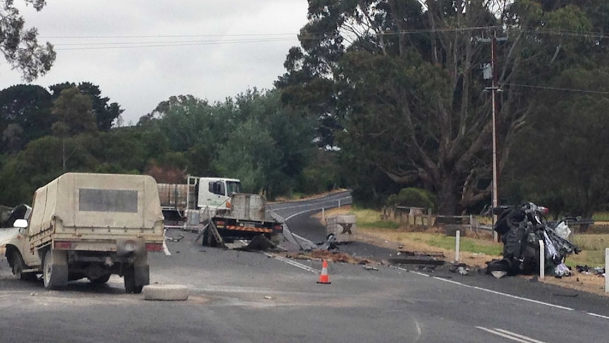 Scene of fatal crash at Hatherleigh