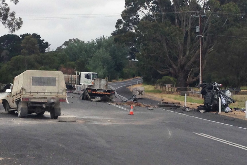 Scene of fatal crash at Hatherleigh