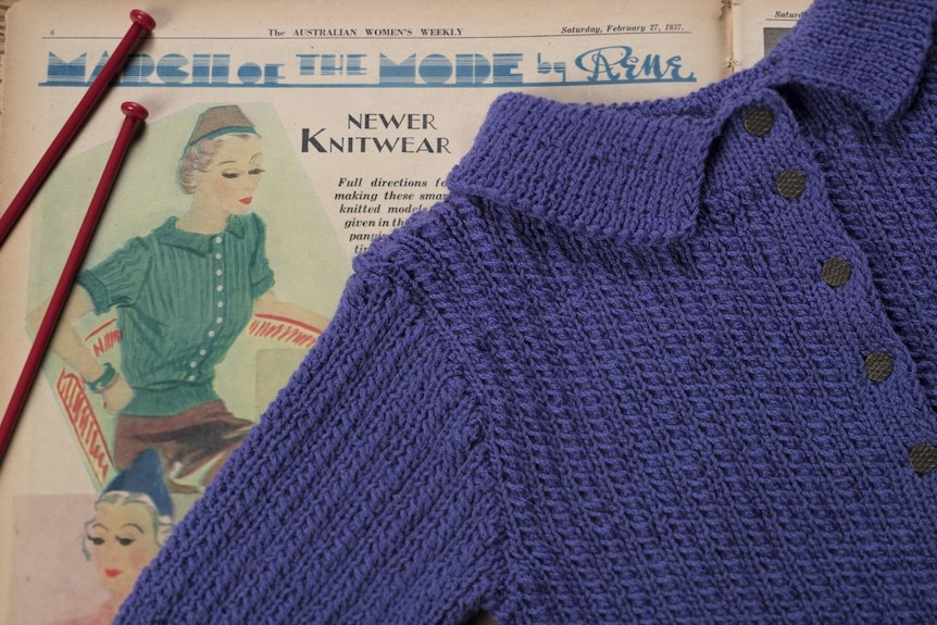 A modern take on the Judith sweater, featured in Vintage Knits