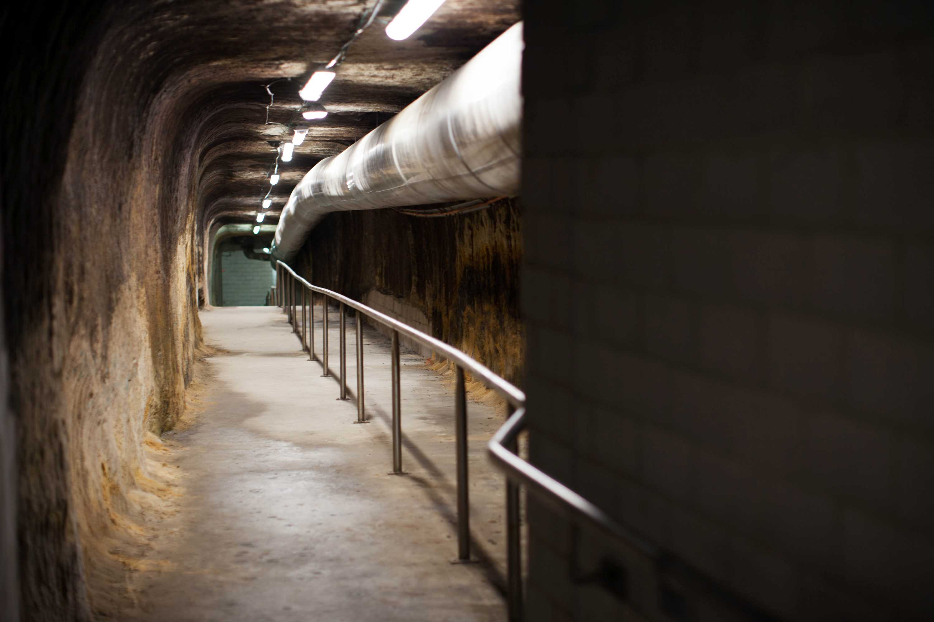 Fire escape tunnel in the Opera House car park