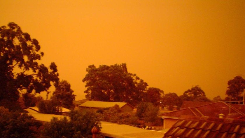 The sky in the town of Churchill turned red from the Bunyip fire.