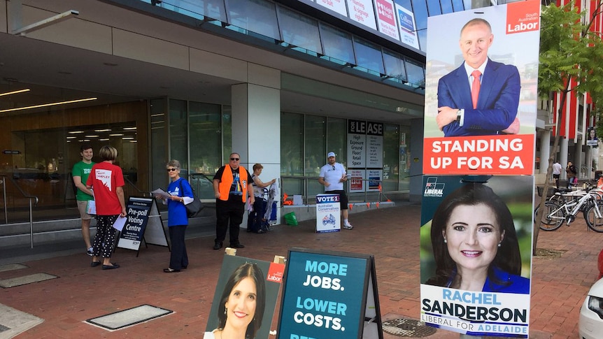 Pre-polling centre in Adelaide