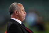 Sydney FC coach Graham Arnold watches during the warm-up for the FFA Cup match against Adelaide.