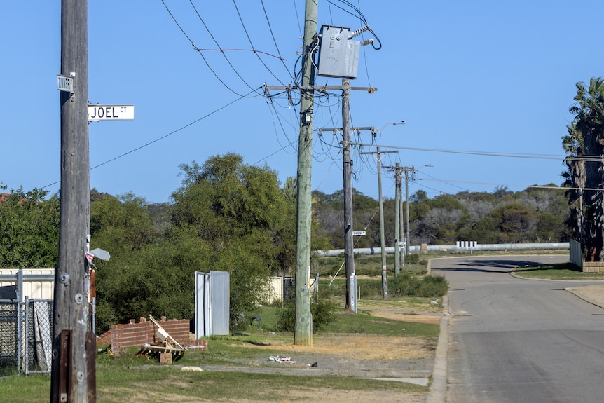 A street sign for Joel Court in Geraldton.