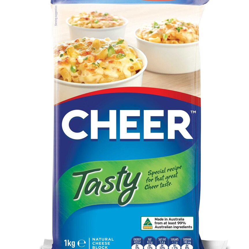 A block of Cheer Cheese against a white background.