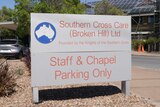 Southern Cross Care Broken Hill back sign